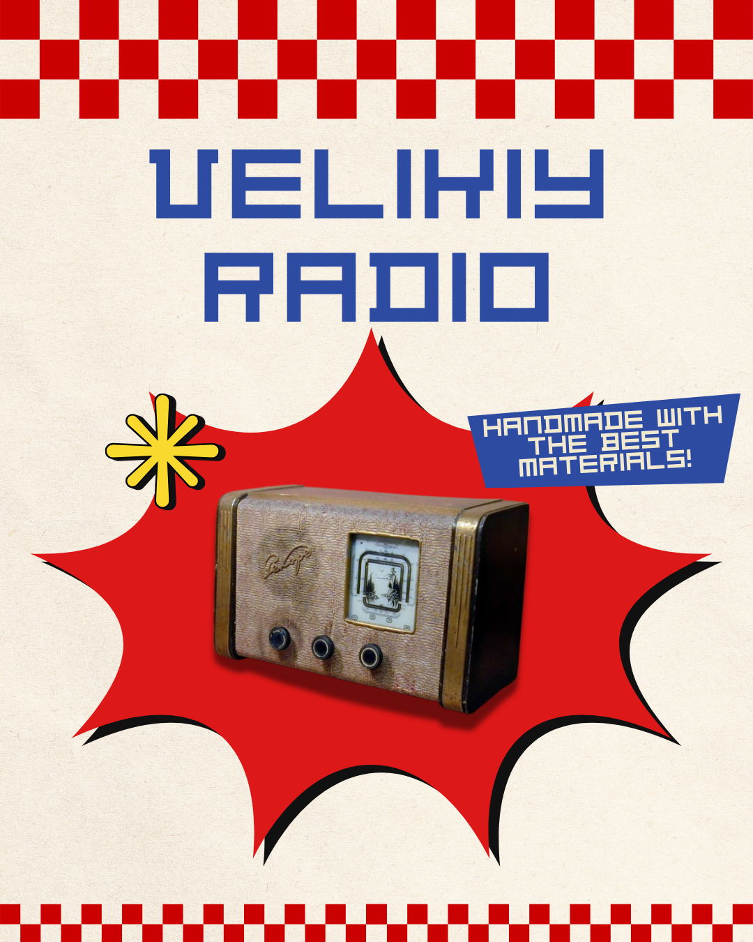 An advertisement for a radio